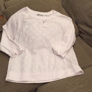 Revolution white eyelet top